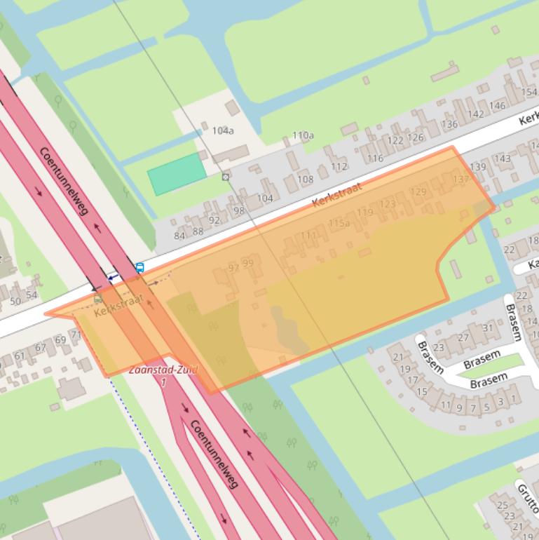 Kaart van postcodegebied 1511EC.