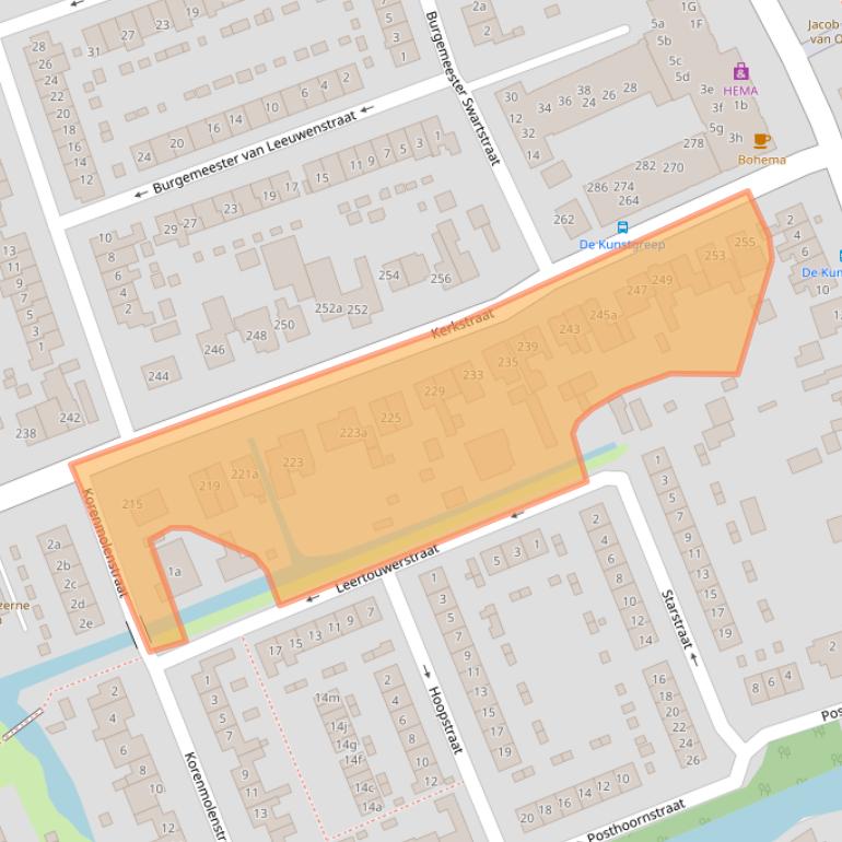 Kaart van postcodegebied 1511EG.