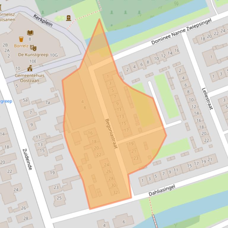 Kaart van postcodegebied 1511ER.