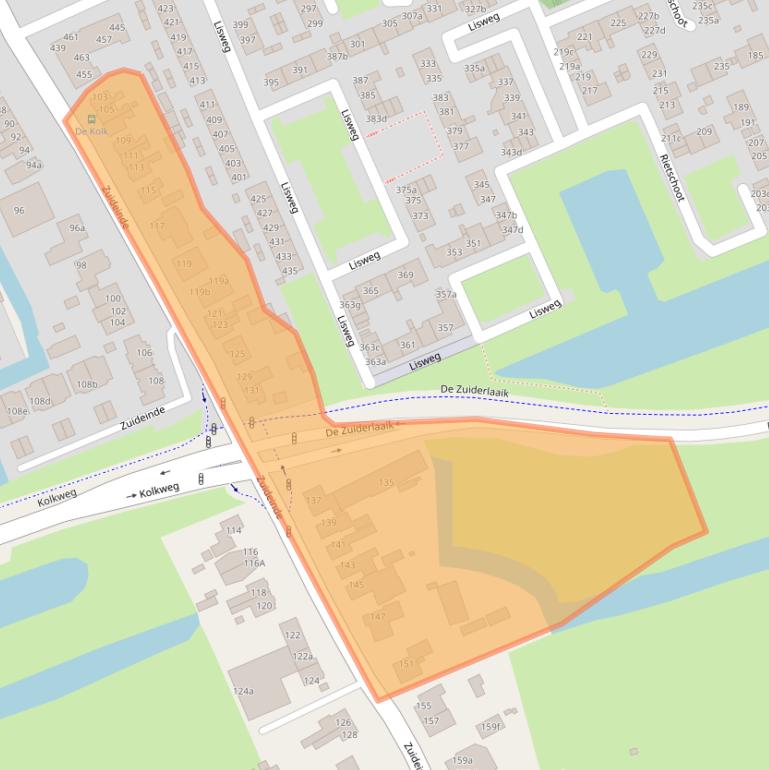 Kaart van postcodegebied 1511GC.