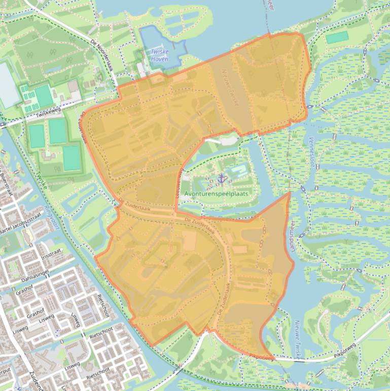 Kaart van postcodegebied 1511GX.