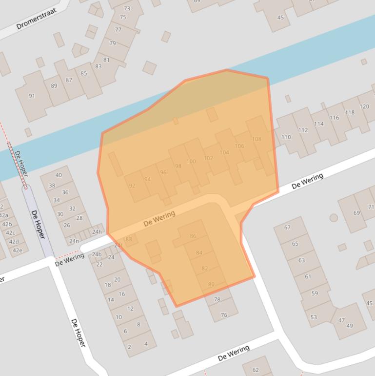 Kaart van postcodegebied 1511HH.