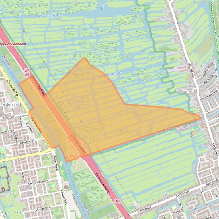 Kaart van postcodegebied 1511HX.