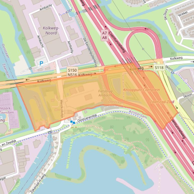 Kaart van postcodegebied 1511HZ.