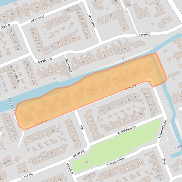 Kaart van postcodegebied 1511JA.