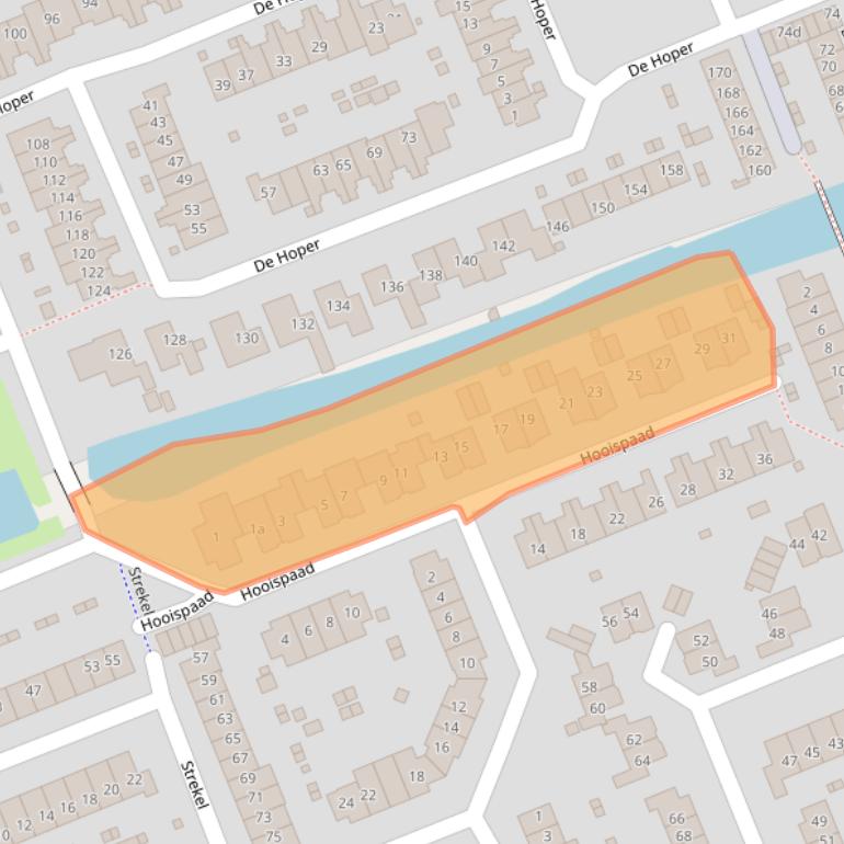 Kaart van postcodegebied 1511JS.