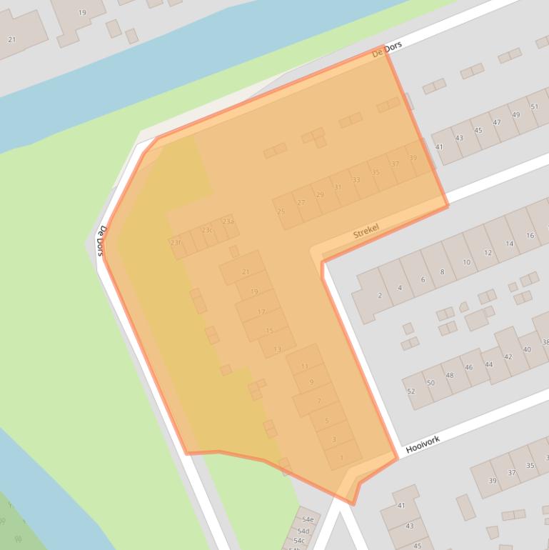 Kaart van postcodegebied 1511KH.