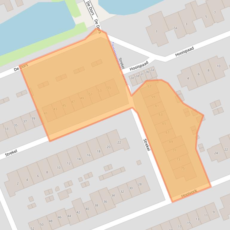 Kaart van postcodegebied 1511KJ.