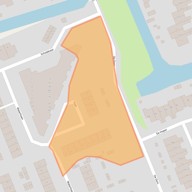 Kaart van postcodegebied 1511KL.