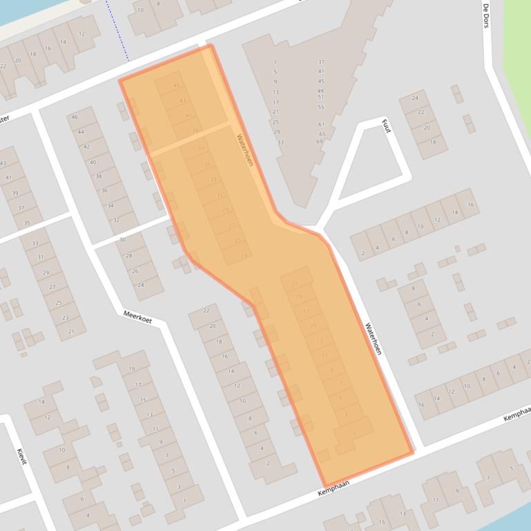 Kaart van postcodegebied 1511KN.