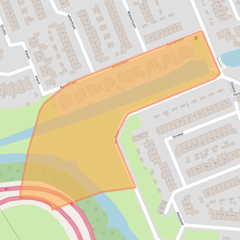 Kaart van postcodegebied 1511KP.