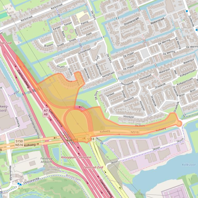 Kaart van postcodegebied 1511KV.
