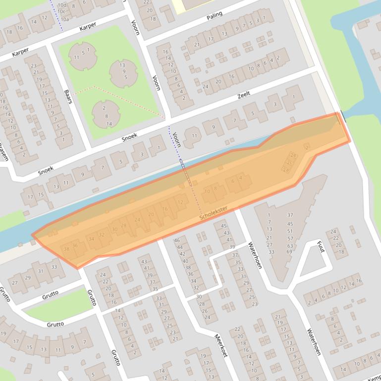 Kaart van postcodegebied 1511KX.