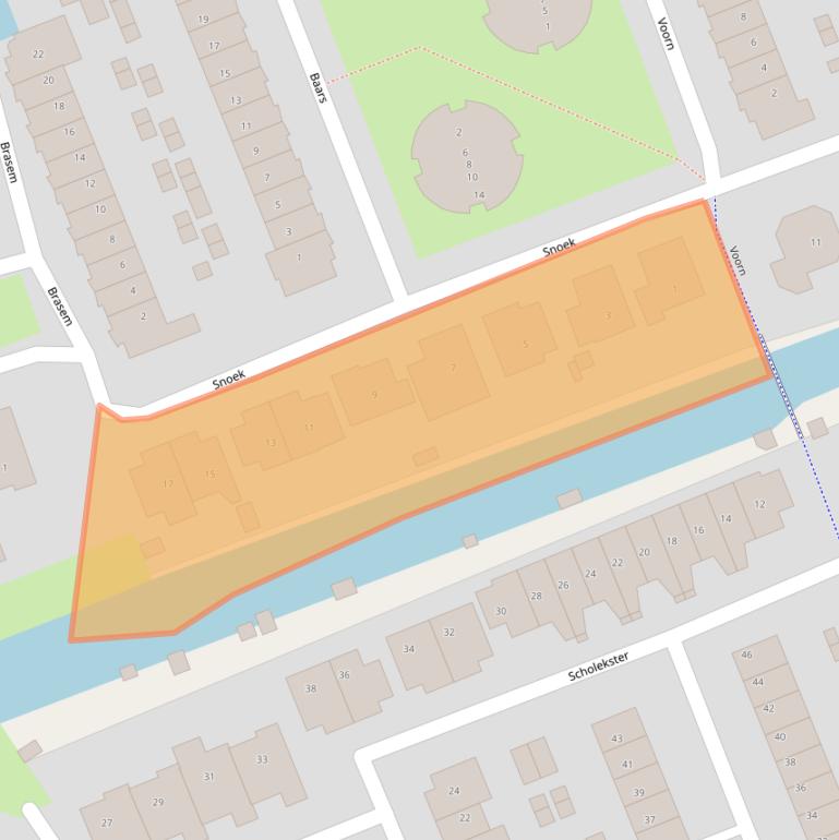 Kaart van postcodegebied 1511LA.