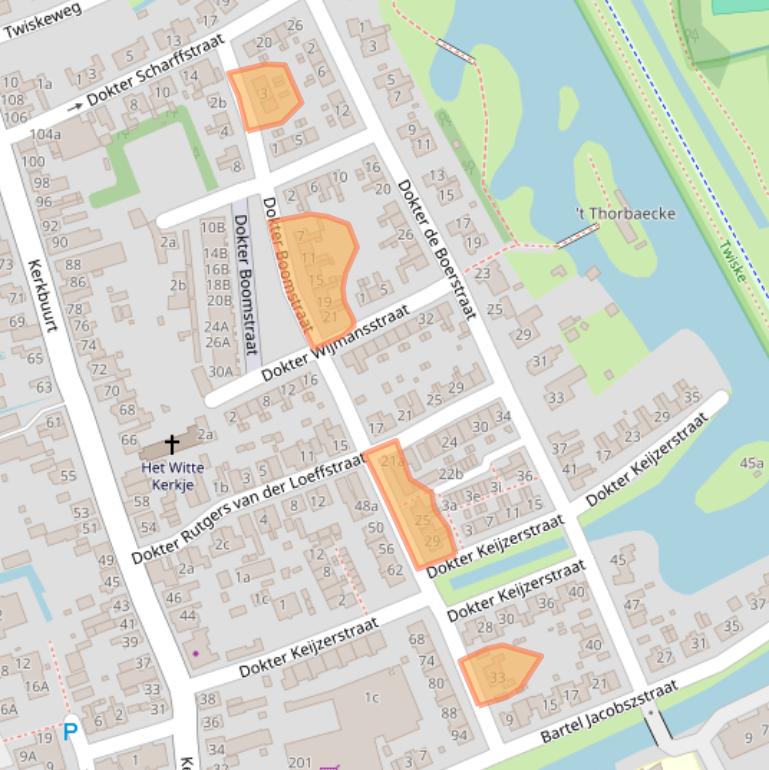 Kaart van postcodegebied 1511VC.