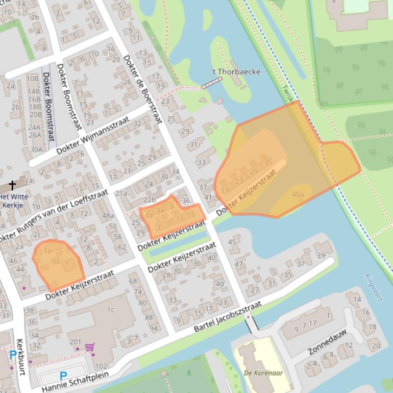 Kaart van postcodegebied 1511VN.