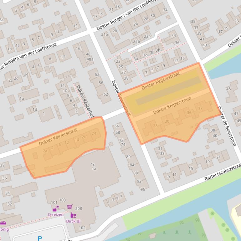 Kaart van postcodegebied 1511VP.