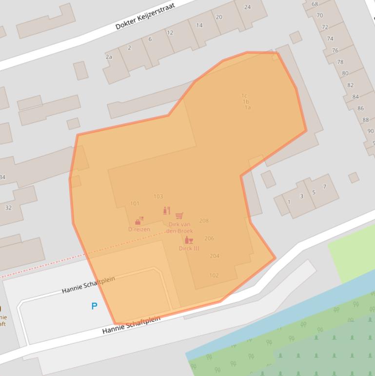 Kaart van postcodegebied 1511VT.