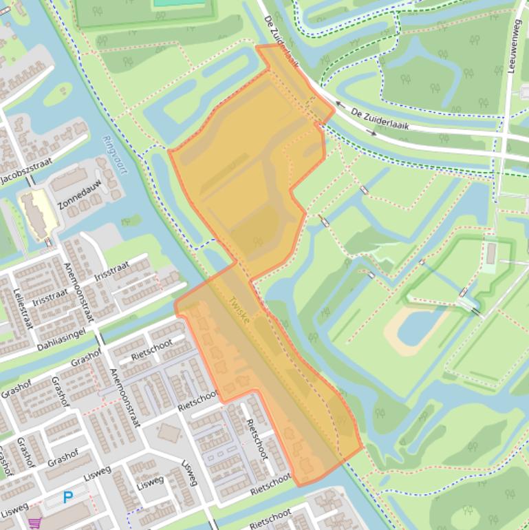 Kaart van postcodegebied 1511WB.