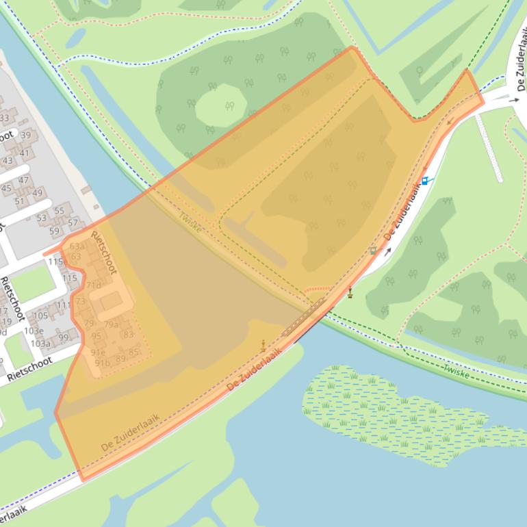 Kaart van postcodegebied 1511WD.