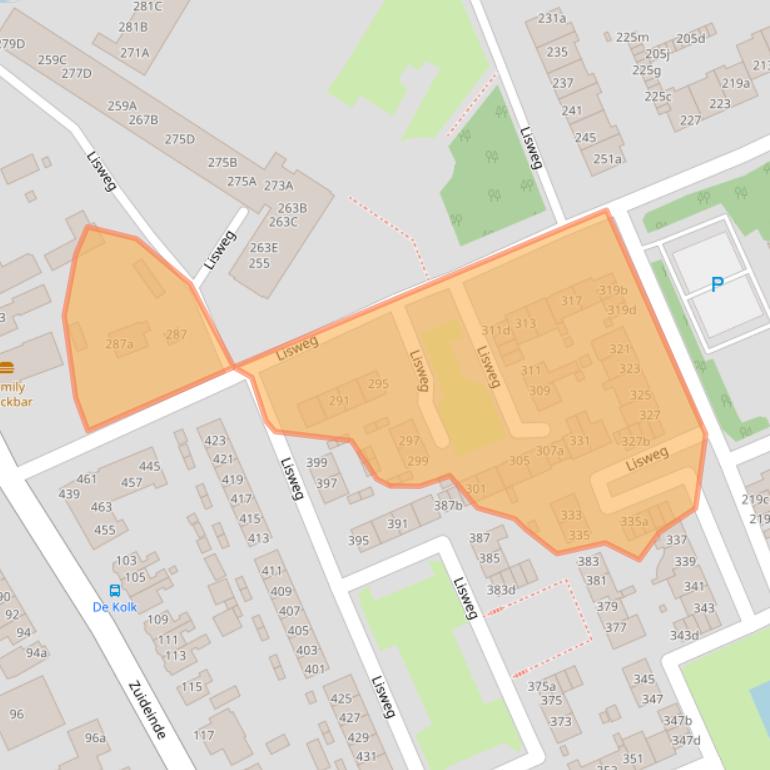 Kaart van postcodegebied 1511XP.