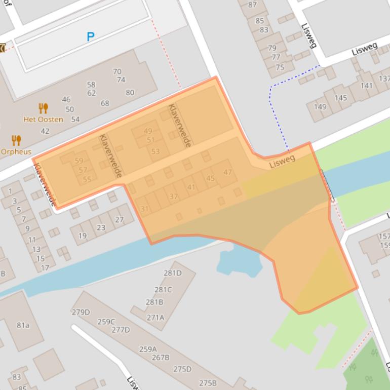 Kaart van postcodegebied 1511XV.