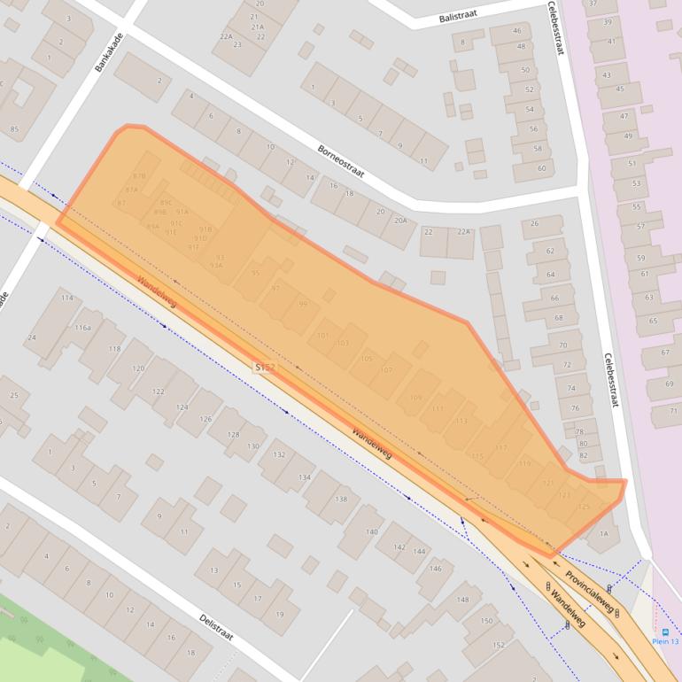 Kaart van postcodegebied 1521AD.