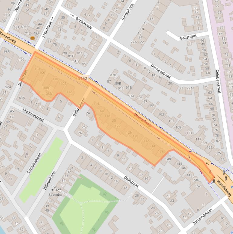 Kaart van postcodegebied 1521AK.