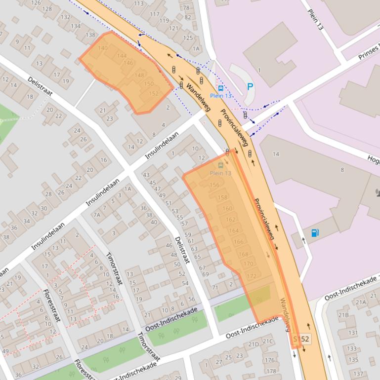 Kaart van postcodegebied 1521AL.