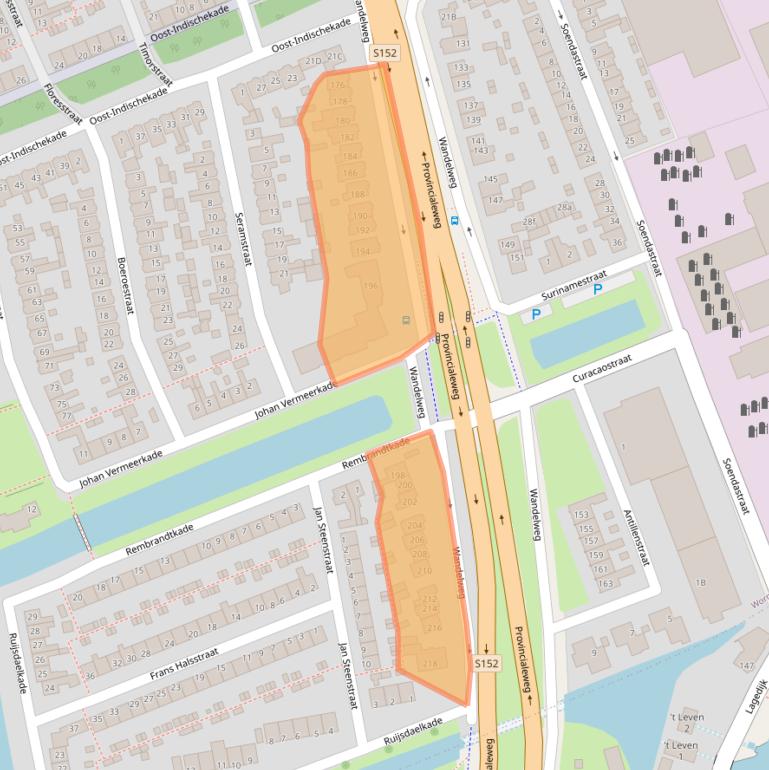 Kaart van postcodegebied 1521AM.