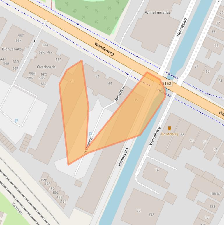 Kaart van postcodegebied 1521AN.