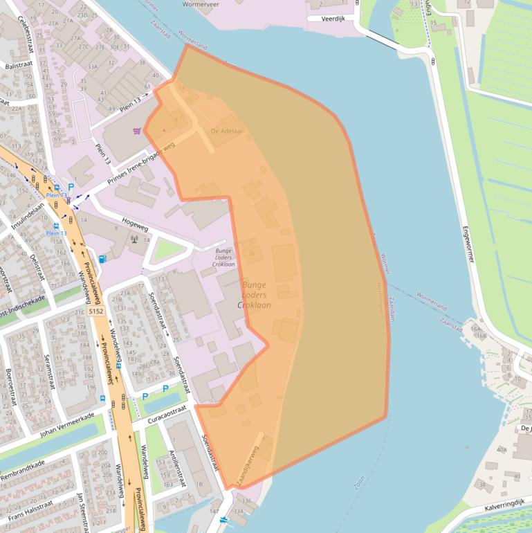 Kaart van postcodegebied 1521AX.