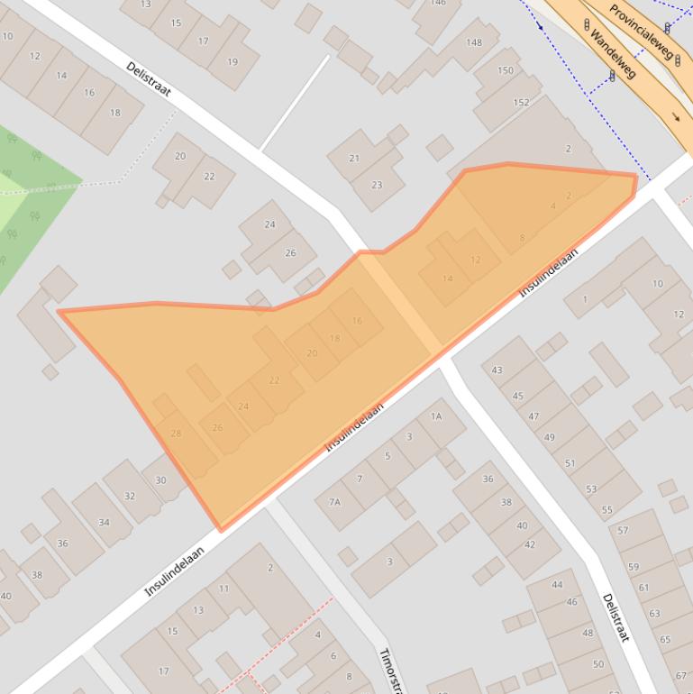 Kaart van postcodegebied 1521BB.