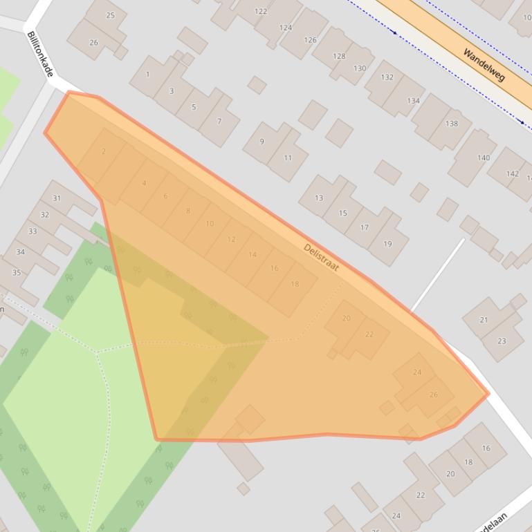 Kaart van postcodegebied 1521BJ.