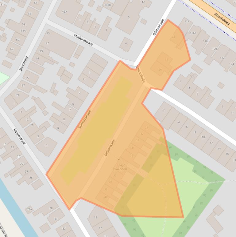 Kaart van postcodegebied 1521BM.