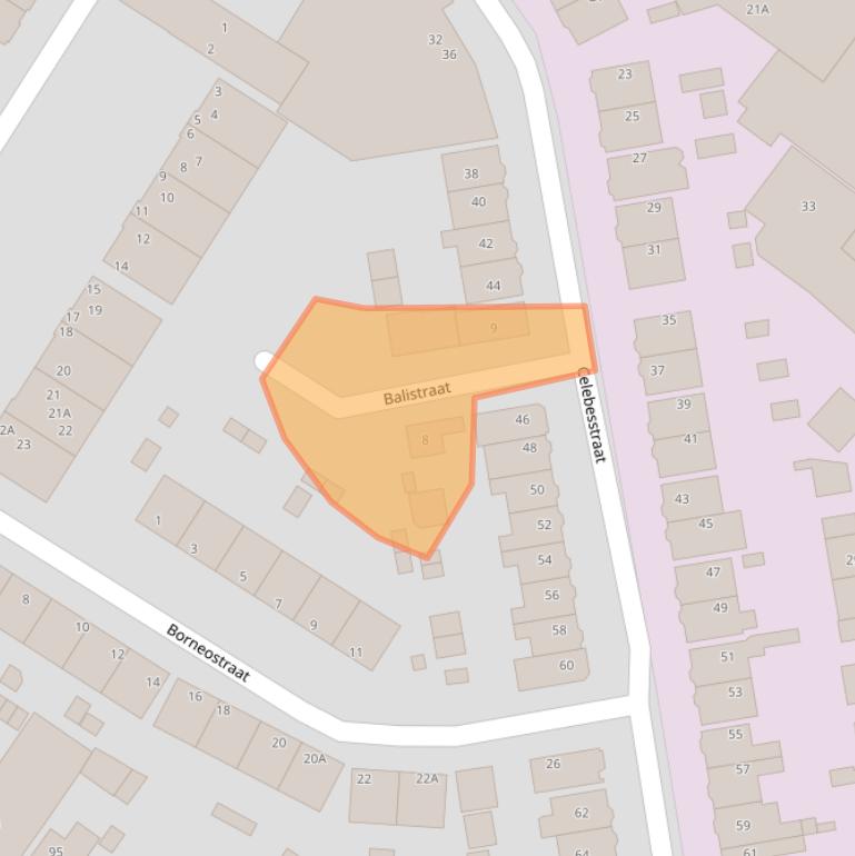 Kaart van postcodegebied 1521BP.