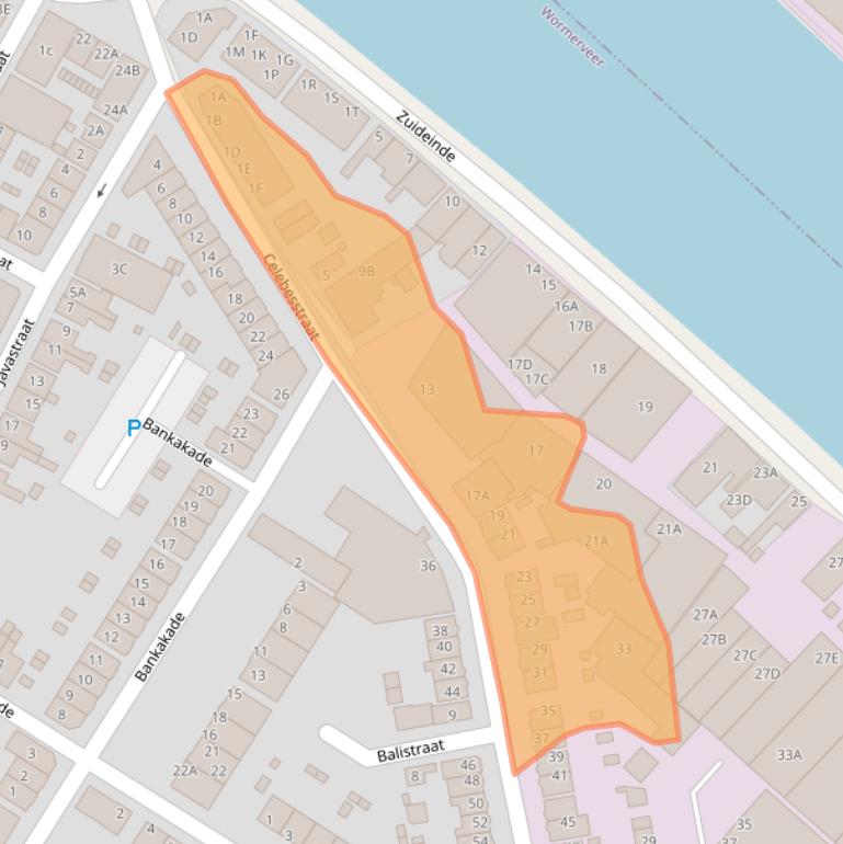 Kaart van postcodegebied 1521BR.