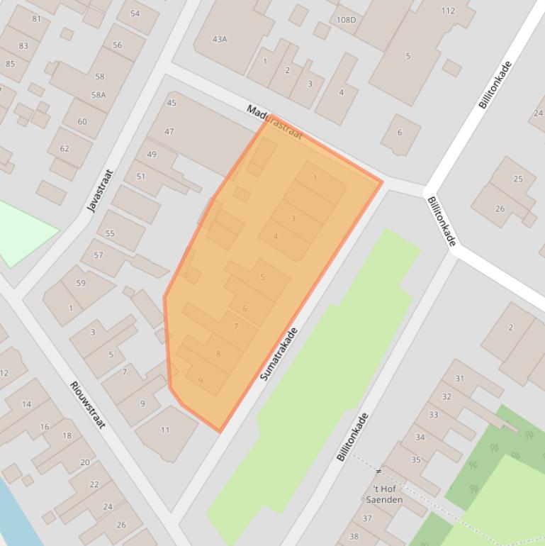 Kaart van postcodegebied 1521CA.