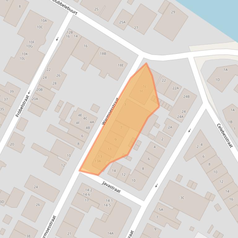 Kaart van postcodegebied 1521CH.