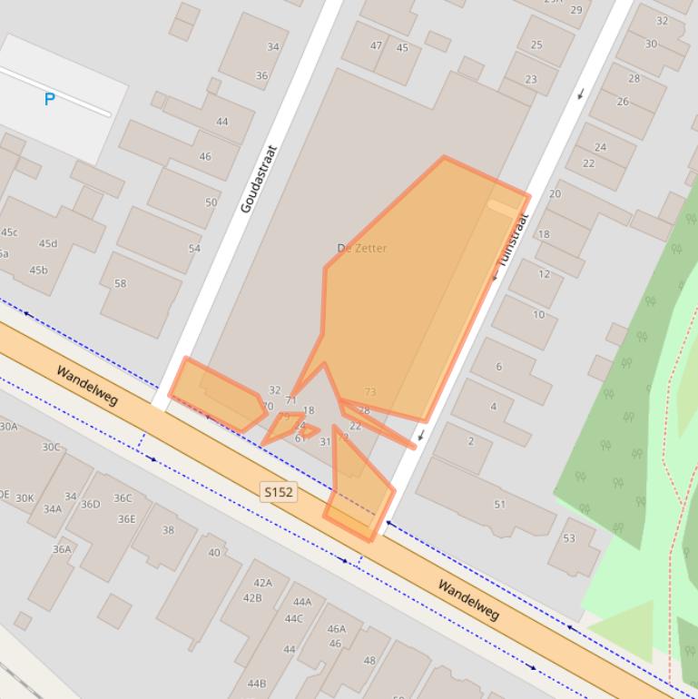 Kaart van postcodegebied 1521CZ.