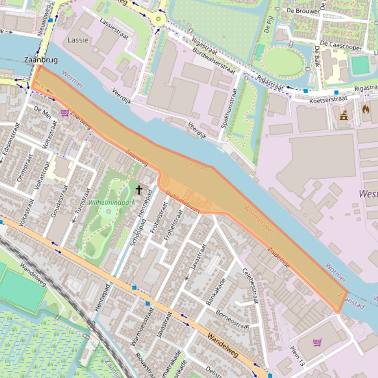 Kaart van postcodegebied 1521DB.