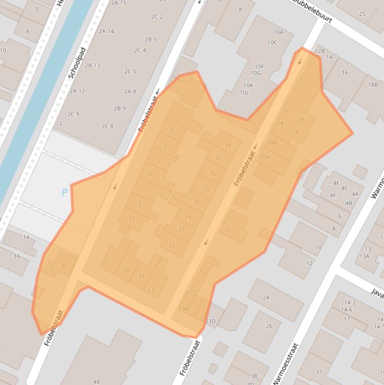 Kaart van postcodegebied 1521DD.