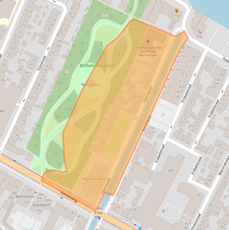 Kaart van postcodegebied 1521DG.