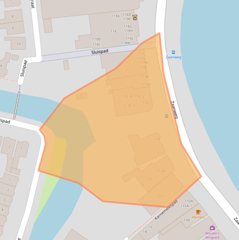 Kaart van postcodegebied 1521DR.