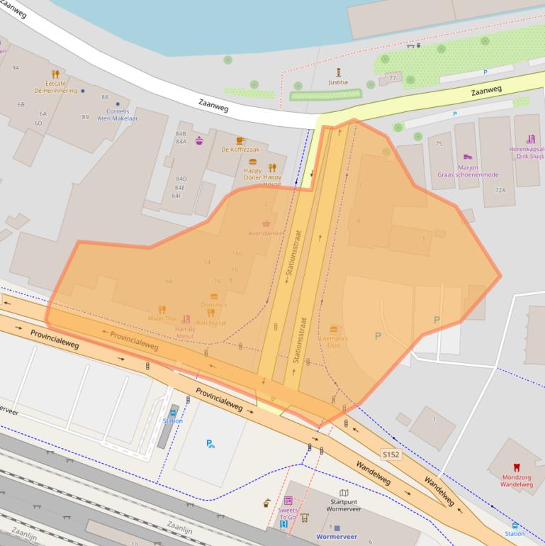 Kaart van postcodegebied 1521DT.