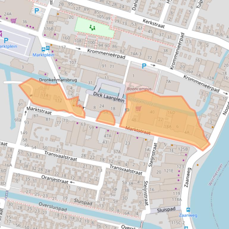 Kaart van postcodegebied 1521DZ.
