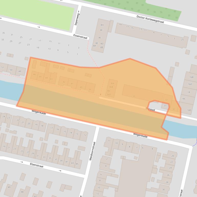 Kaart van postcodegebied 1521EX.