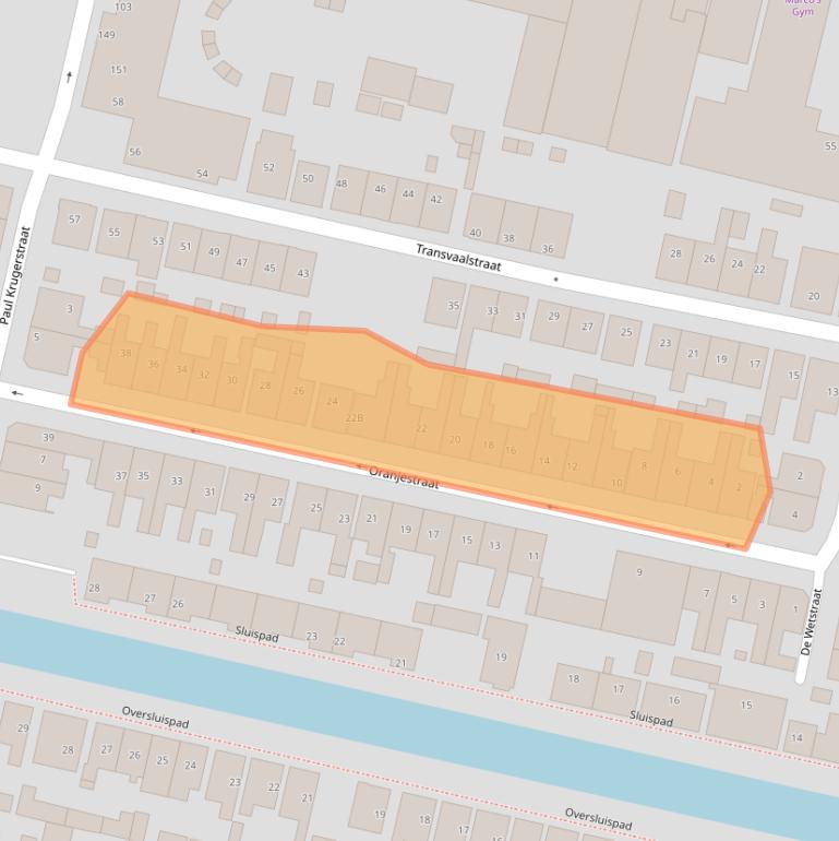 Kaart van postcodegebied 1521GJ.