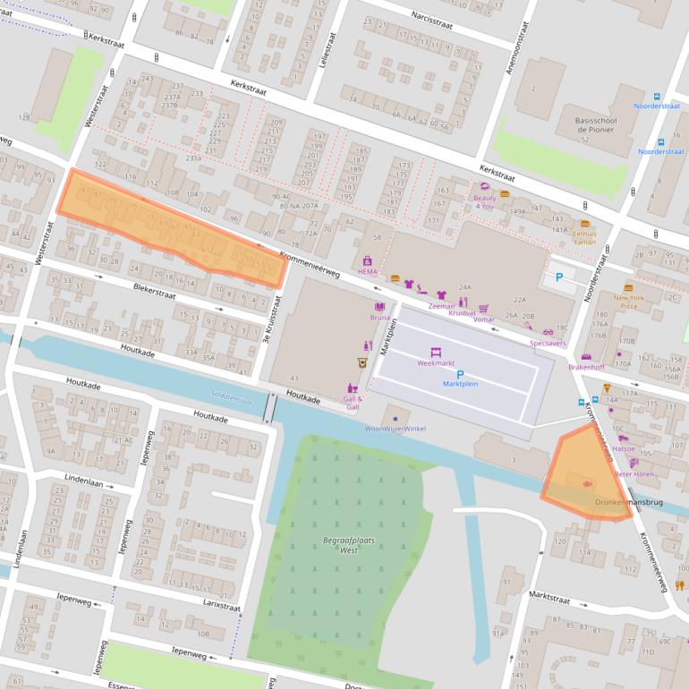 Kaart van postcodegebied 1521HC.