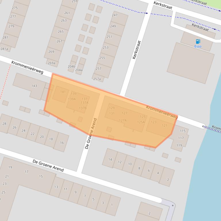 Kaart van postcodegebied 1521HE.